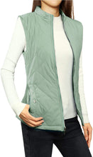 Allegra K Women's Stand Collar Lightweight Gilet Quilted Zip Vest