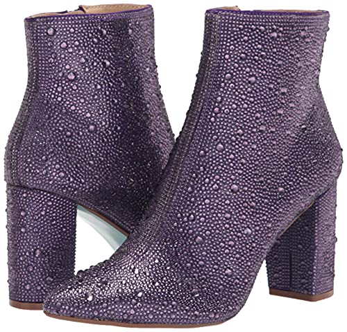Betsey Johnson Women's Cady Ankle Boot, Rhinestone, 8