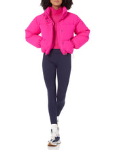 Amazon Essentials Women's Crop Puffer Jacket (Available in Plus Size), Neon Pink, 4X
