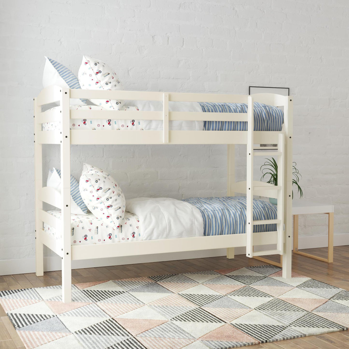 Better Homes & Gardens Leighton Wood Twin-Over-Twin Bunk Bed, Mocha