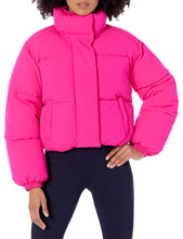 Amazon Essentials Women's Crop Puffer Jacket (Available in Plus Size), Neon Pink, 4X