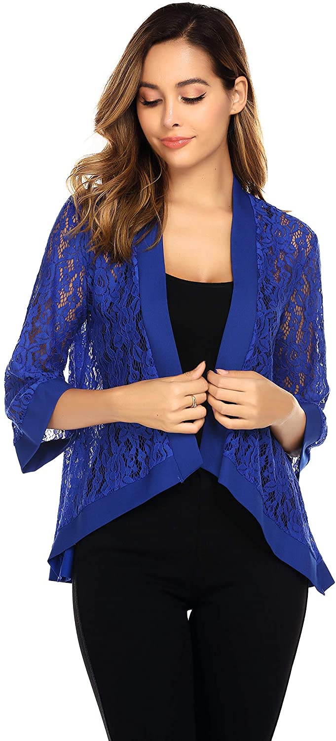 Zeagoo Women's Casual Lace Crochet Cardigan