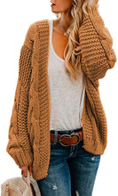 Astylish Women Open Front Long Sleeve Chunky Knit Cardigan Sweaters