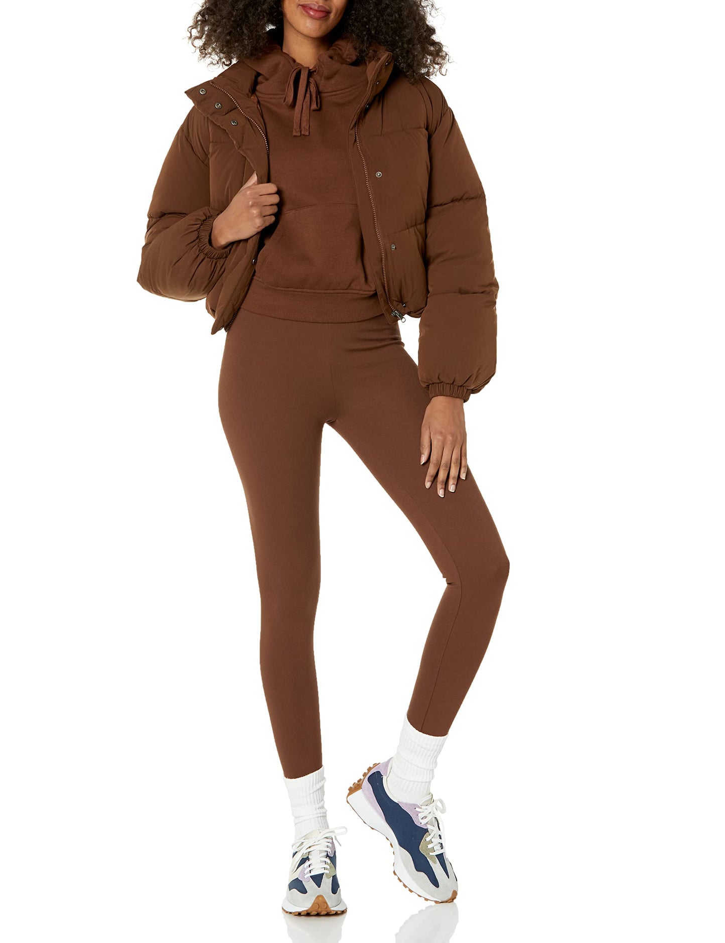 Amazon Essentials Women's Crop Puffer Jacket (Available in Plus Size), Neon Pink, 4X