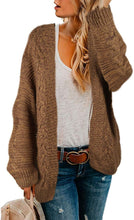 Astylish Women Open Front Long Sleeve Chunky Knit Cardigan Sweaters