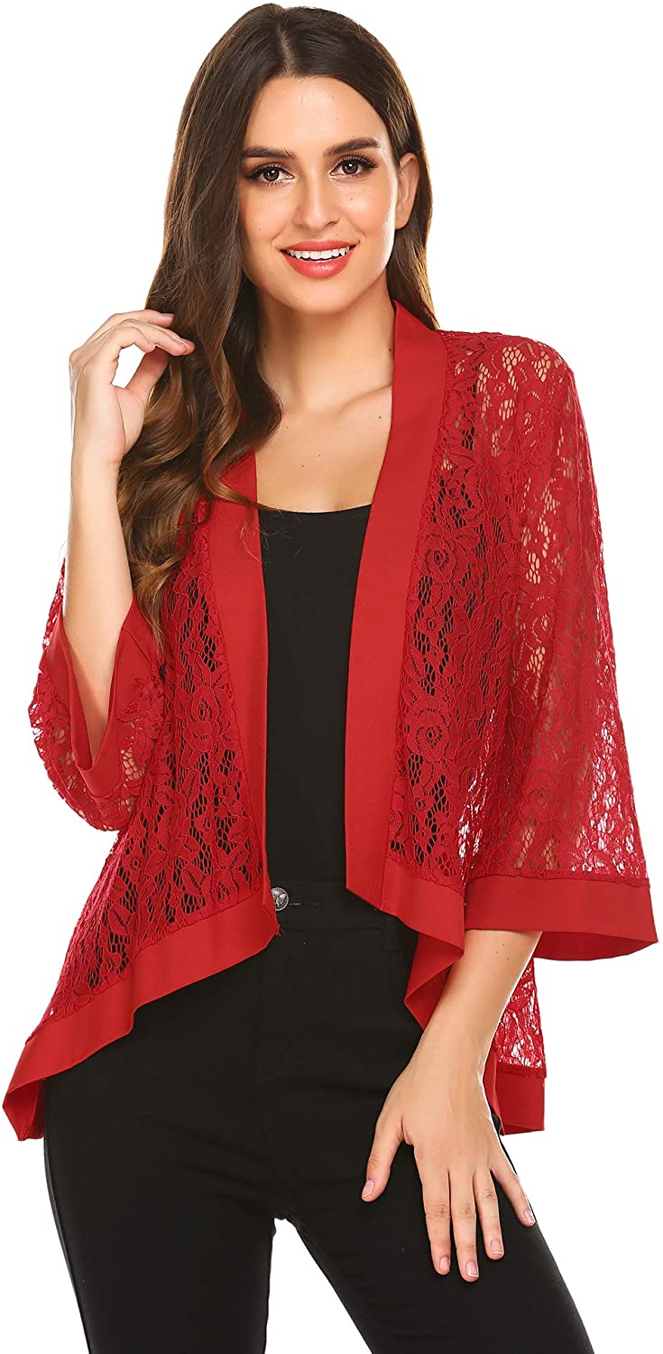 Zeagoo Women's Casual Lace Crochet Cardigan