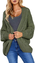 Astylish Women Open Front Long Sleeve Chunky Knit Cardigan Sweaters