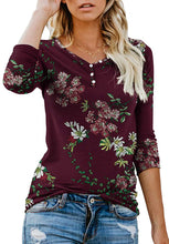 ANIXAY Women's Long Sleeve Henley Button up T Shirt