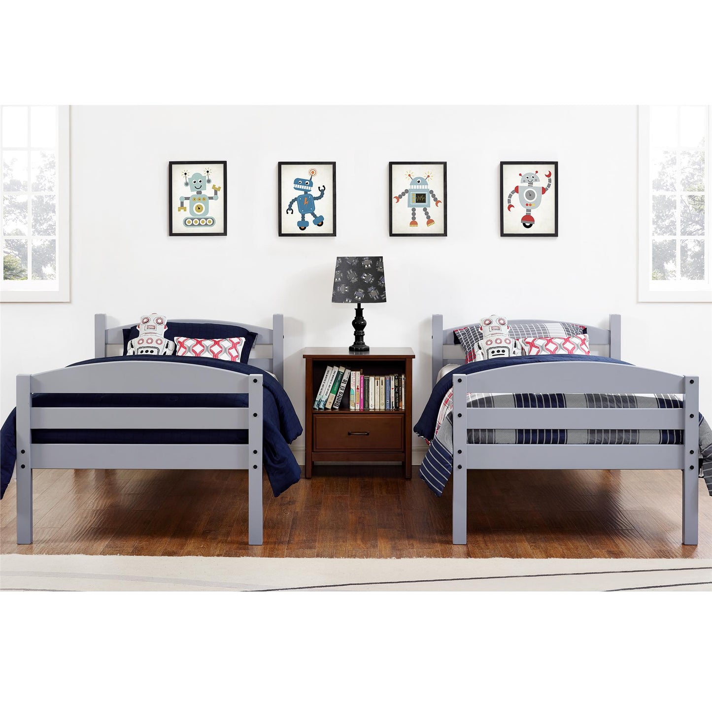 Better Homes & Gardens Leighton Wood Twin-Over-Twin Bunk Bed, Mocha