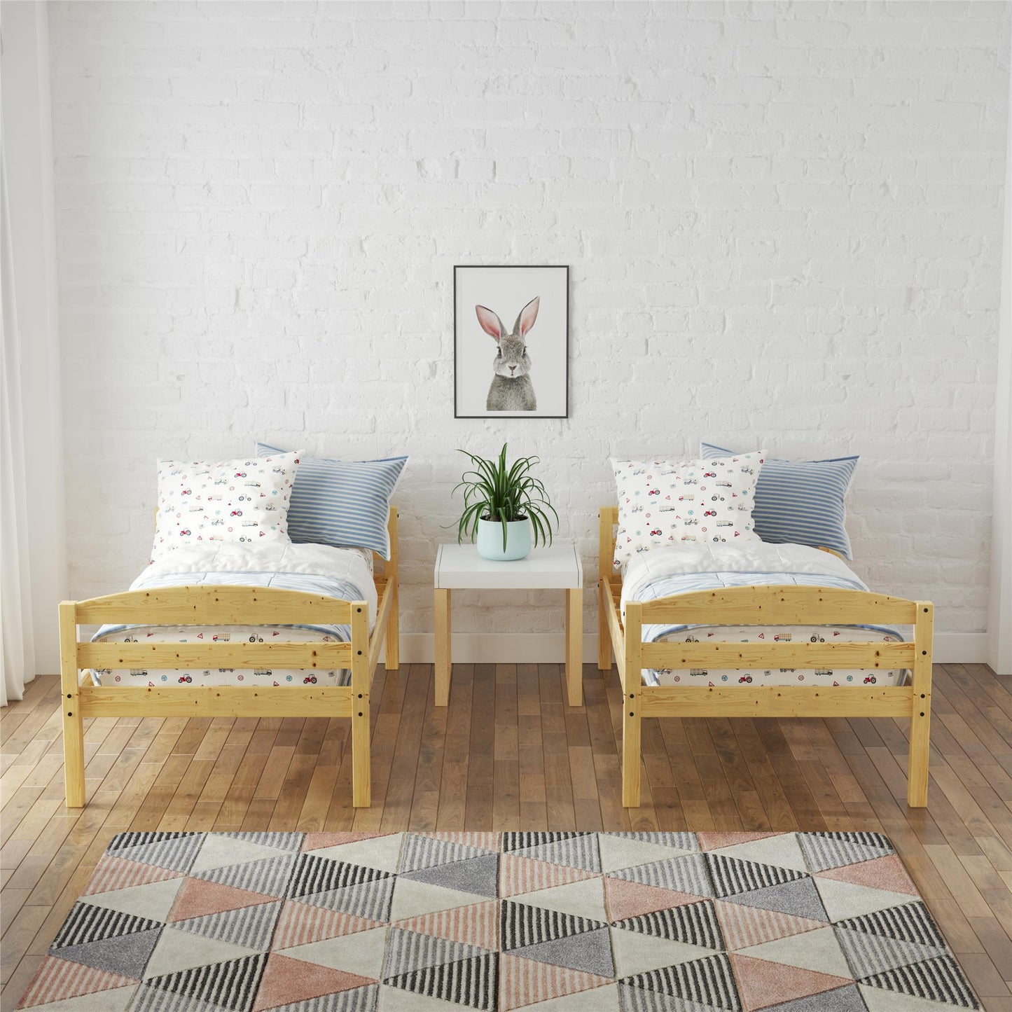 Better Homes & Gardens Leighton Wood Twin-Over-Twin Bunk Bed, Mocha