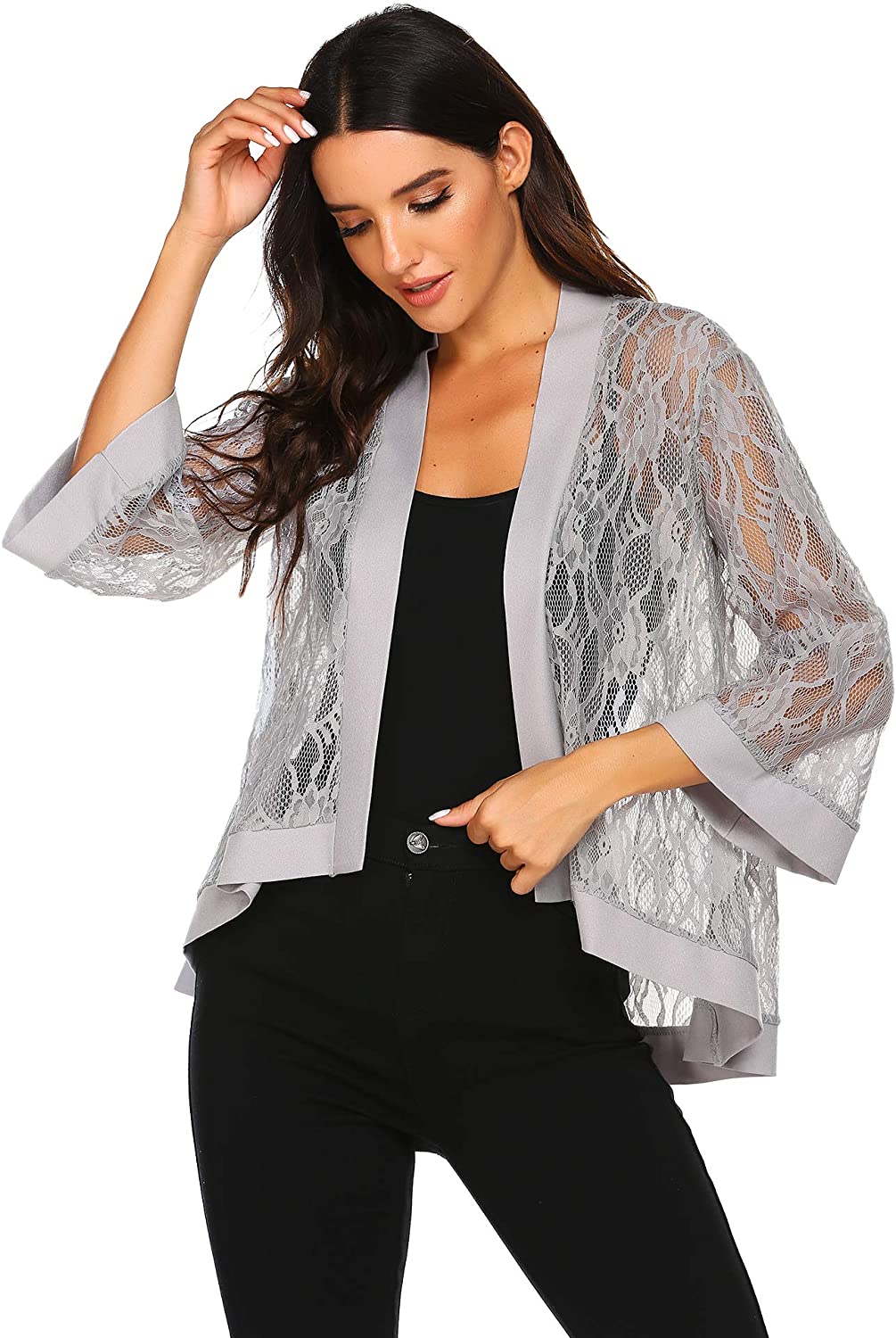 Zeagoo Women's Casual Lace Crochet Cardigan