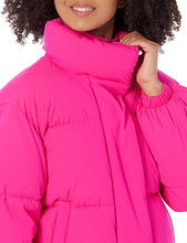 Amazon Essentials Women's Crop Puffer Jacket (Available in Plus Size), Neon Pink, 4X