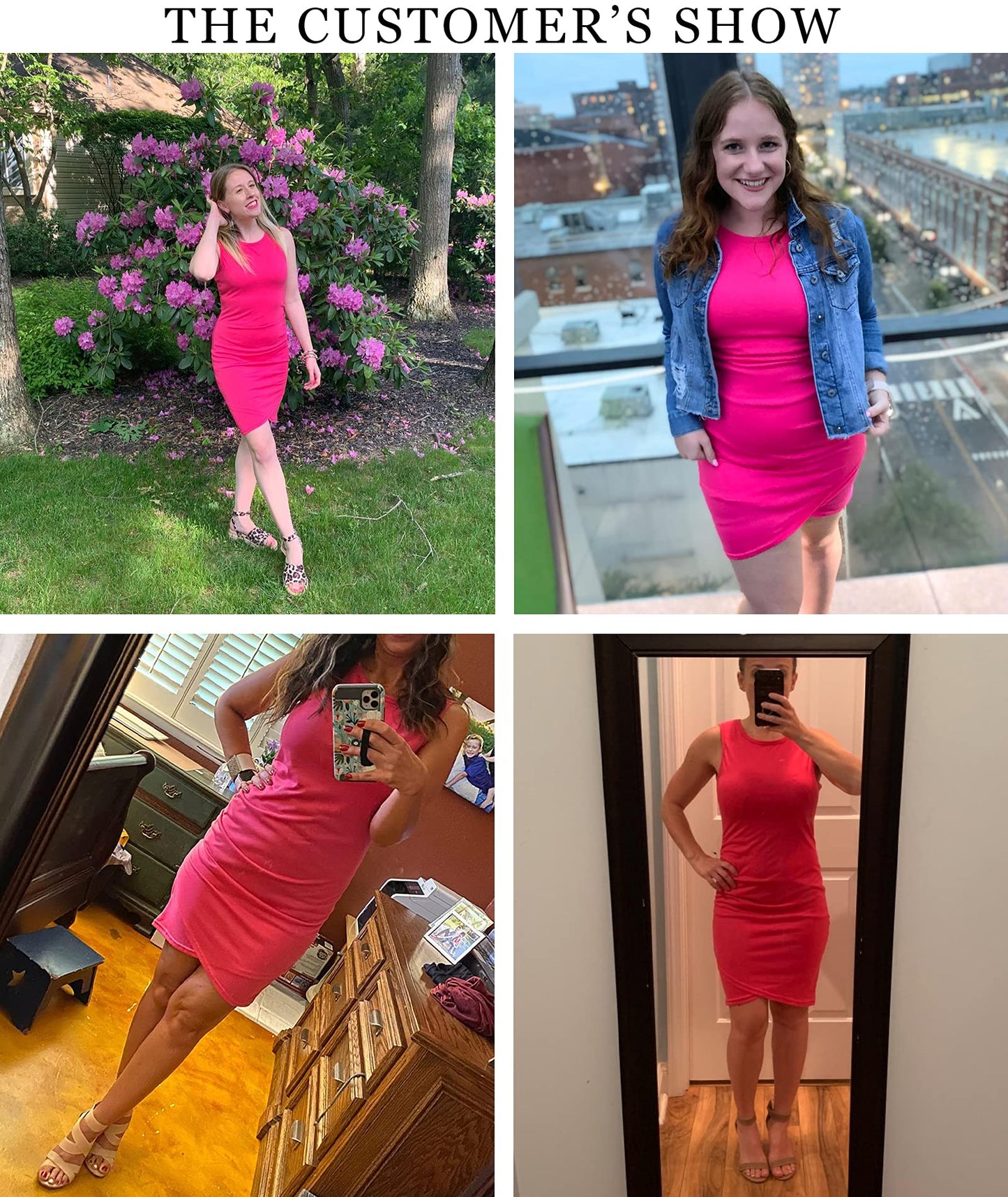 BTFBM Women Casual Dress Crew Neck Ruched Summer Sleeveless Tank Bodycon Shirt Short Mini Dresses (106Black, Medium)