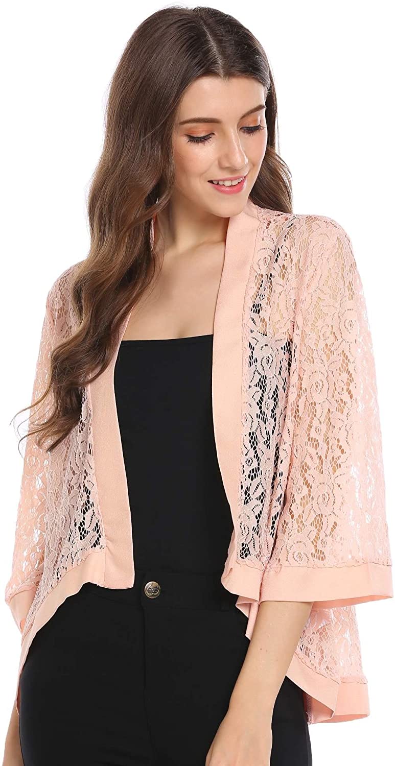 Zeagoo Women's Casual Lace Crochet Cardigan
