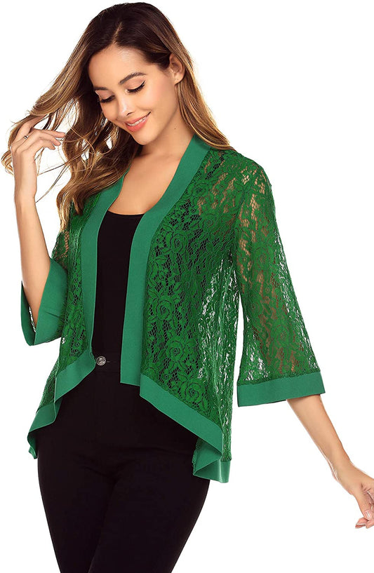 Zeagoo Women's Casual Lace Crochet Cardigan