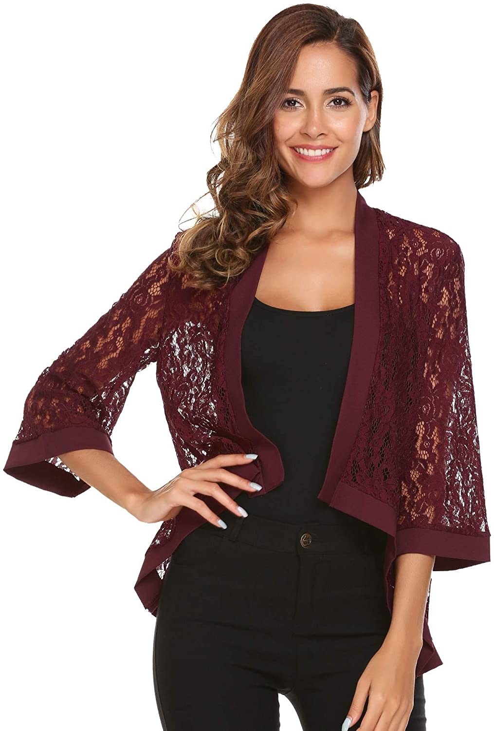Zeagoo Women's Casual Lace Crochet Cardigan