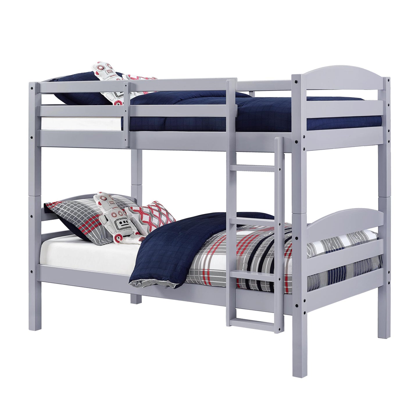 Better Homes & Gardens Leighton Wood Twin-Over-Twin Bunk Bed, Mocha