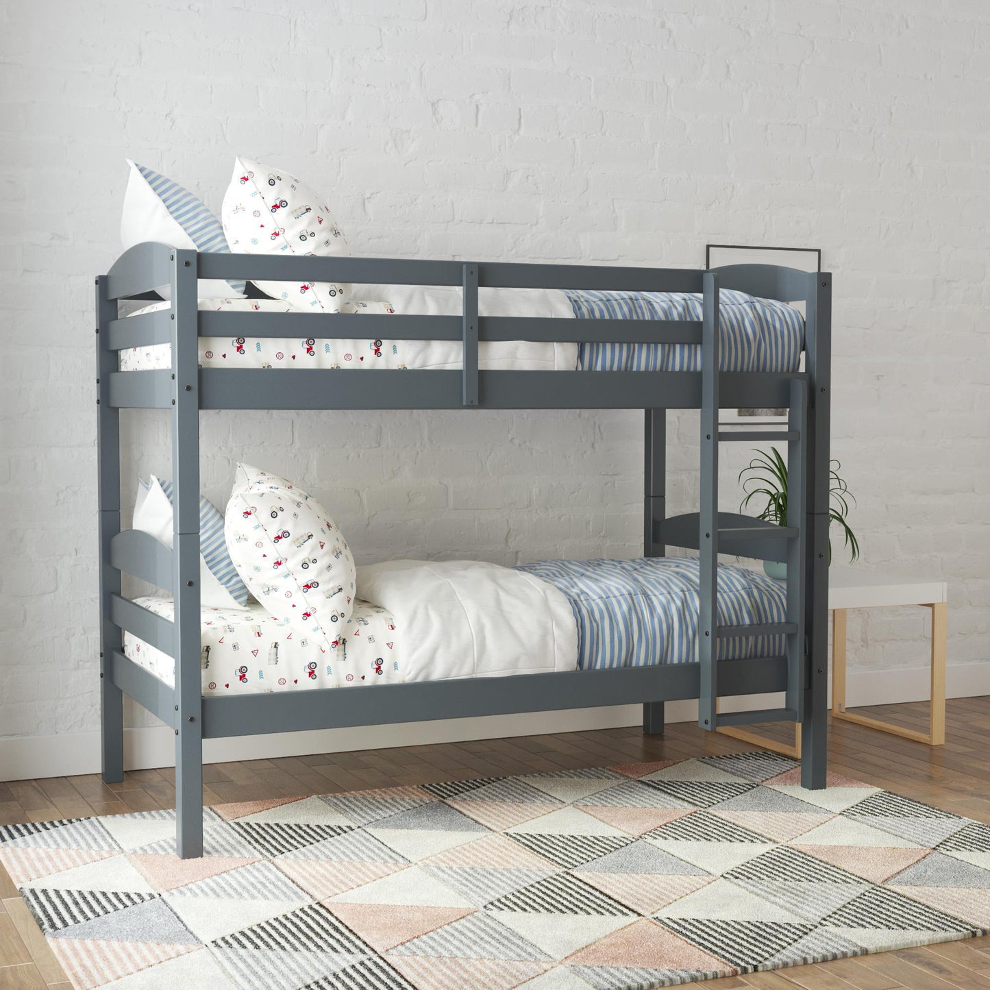 Better Homes & Gardens Leighton Wood Twin-Over-Twin Bunk Bed, Mocha