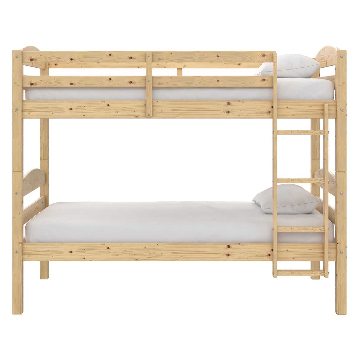 Better Homes & Gardens Leighton Wood Twin-Over-Twin Bunk Bed, Mocha