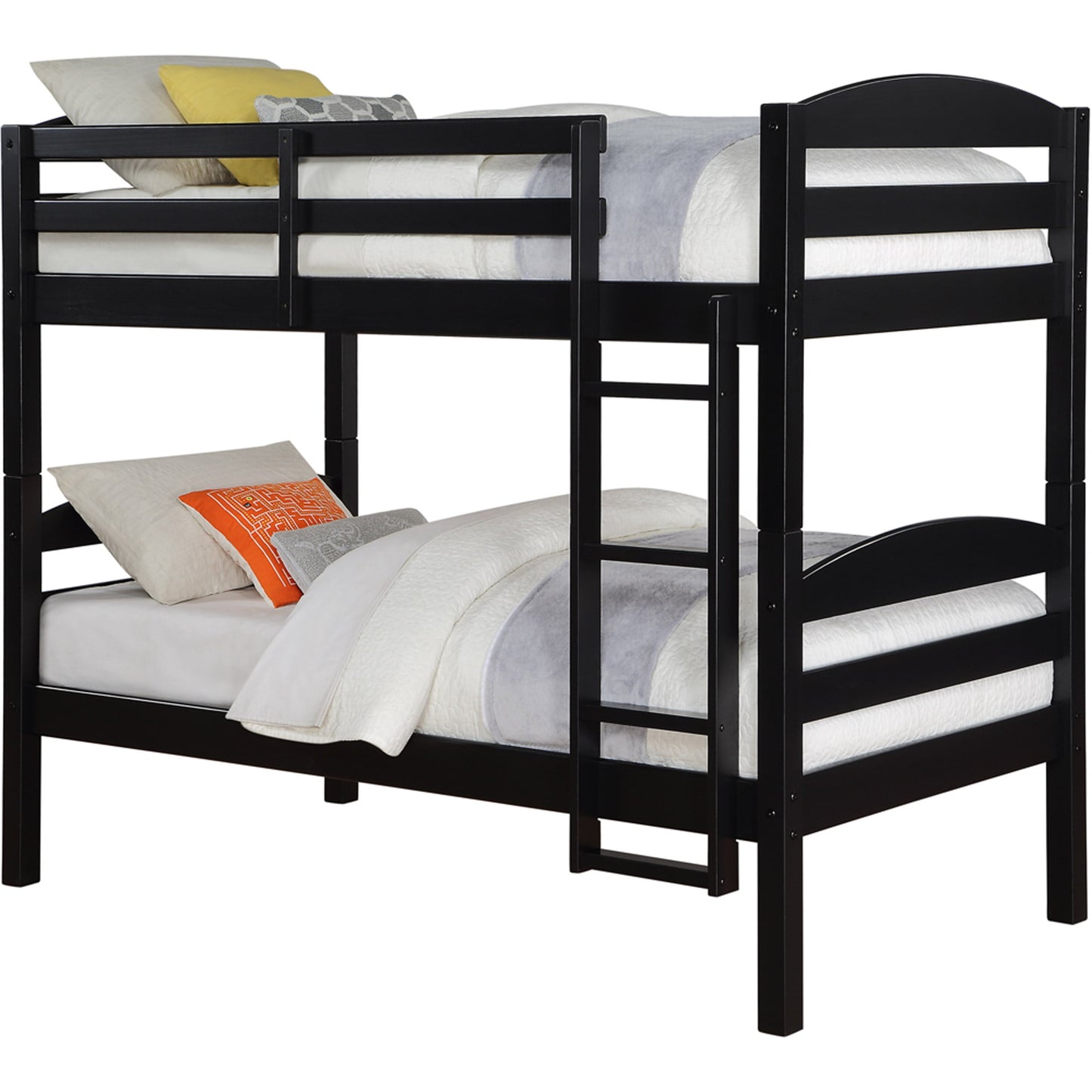 Better Homes & Gardens Leighton Wood Twin-Over-Twin Bunk Bed, Mocha