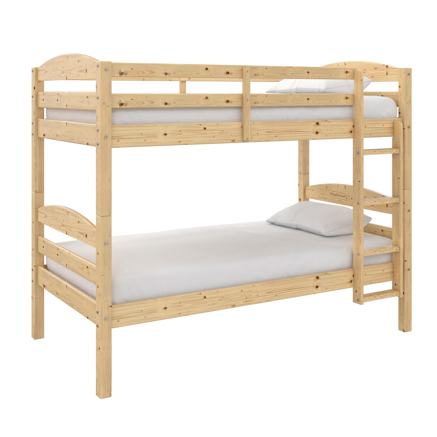 Better Homes & Gardens Leighton Wood Twin-Over-Twin Bunk Bed, Mocha