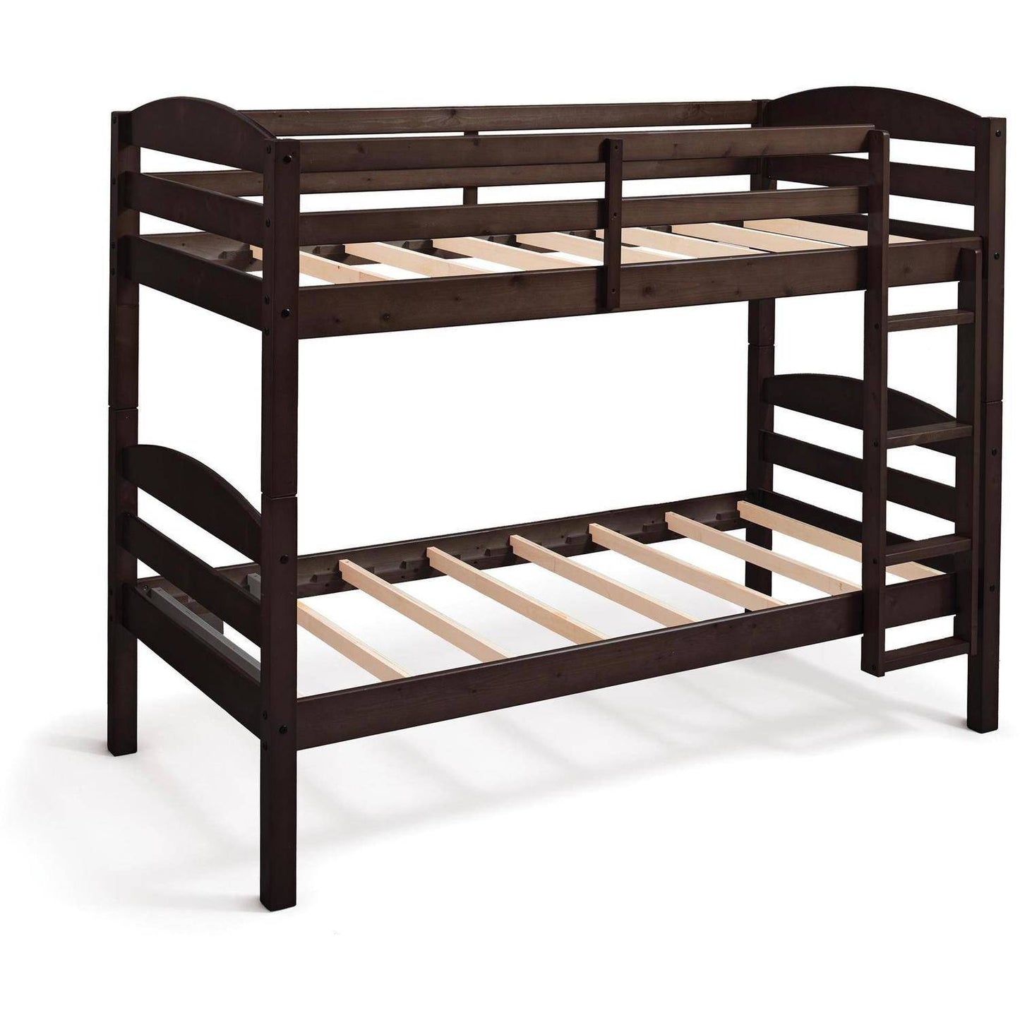 Better Homes & Gardens Leighton Wood Twin-Over-Twin Bunk Bed, Mocha