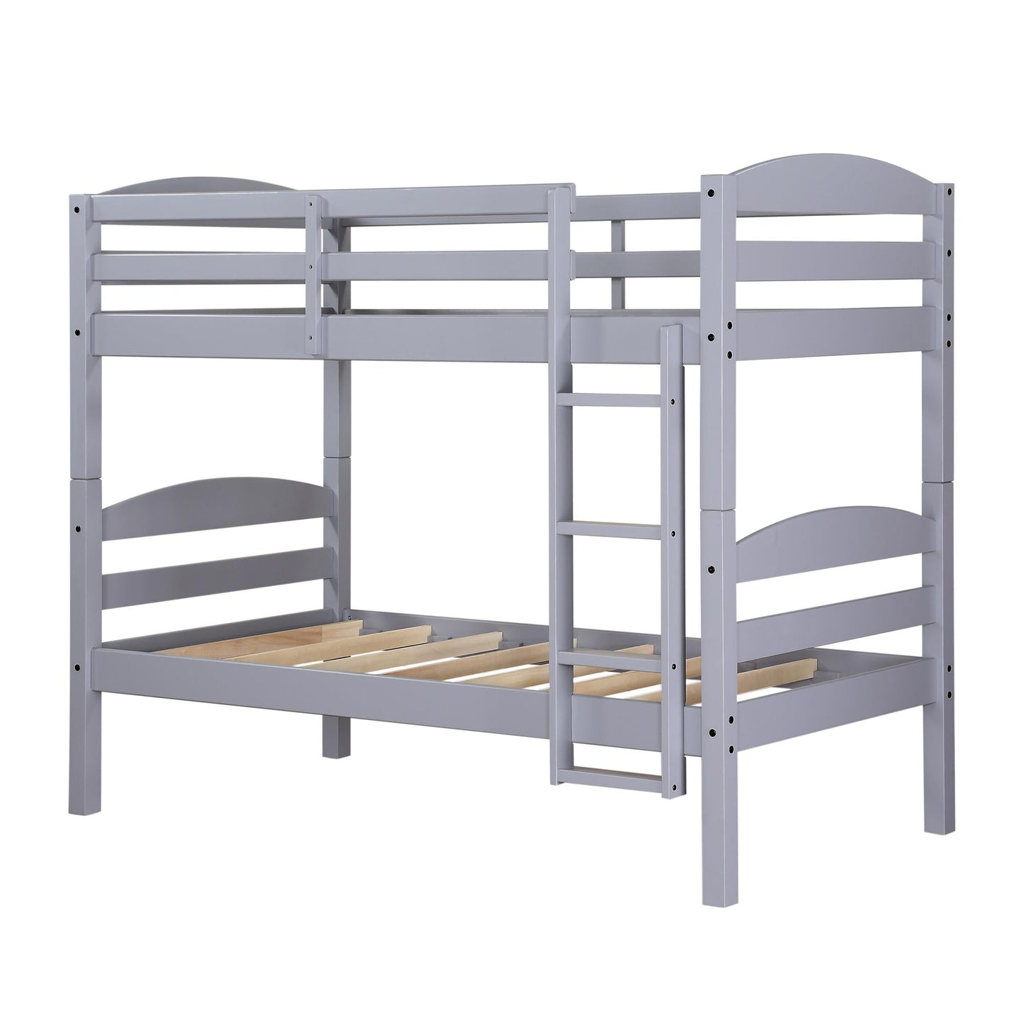 Better Homes & Gardens Leighton Wood Twin-Over-Twin Bunk Bed, Mocha
