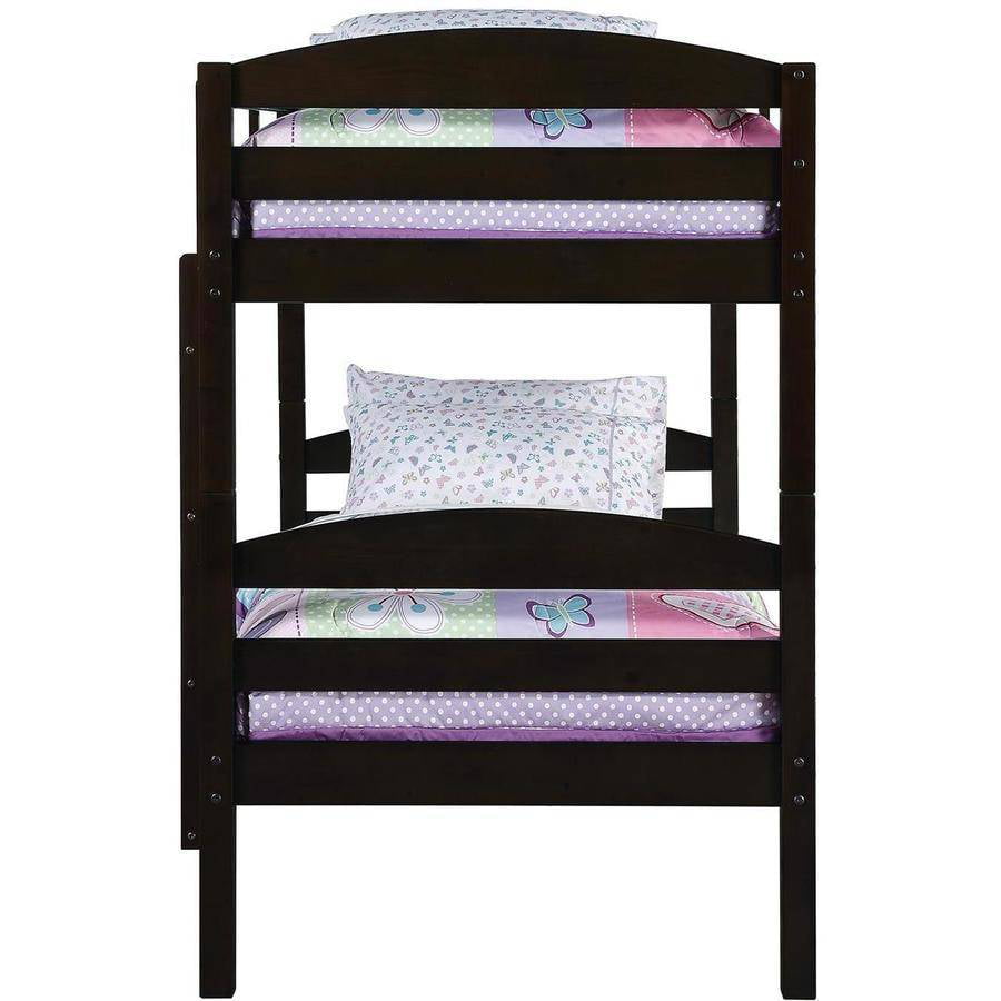 Better Homes & Gardens Leighton Wood Twin-Over-Twin Bunk Bed, Mocha