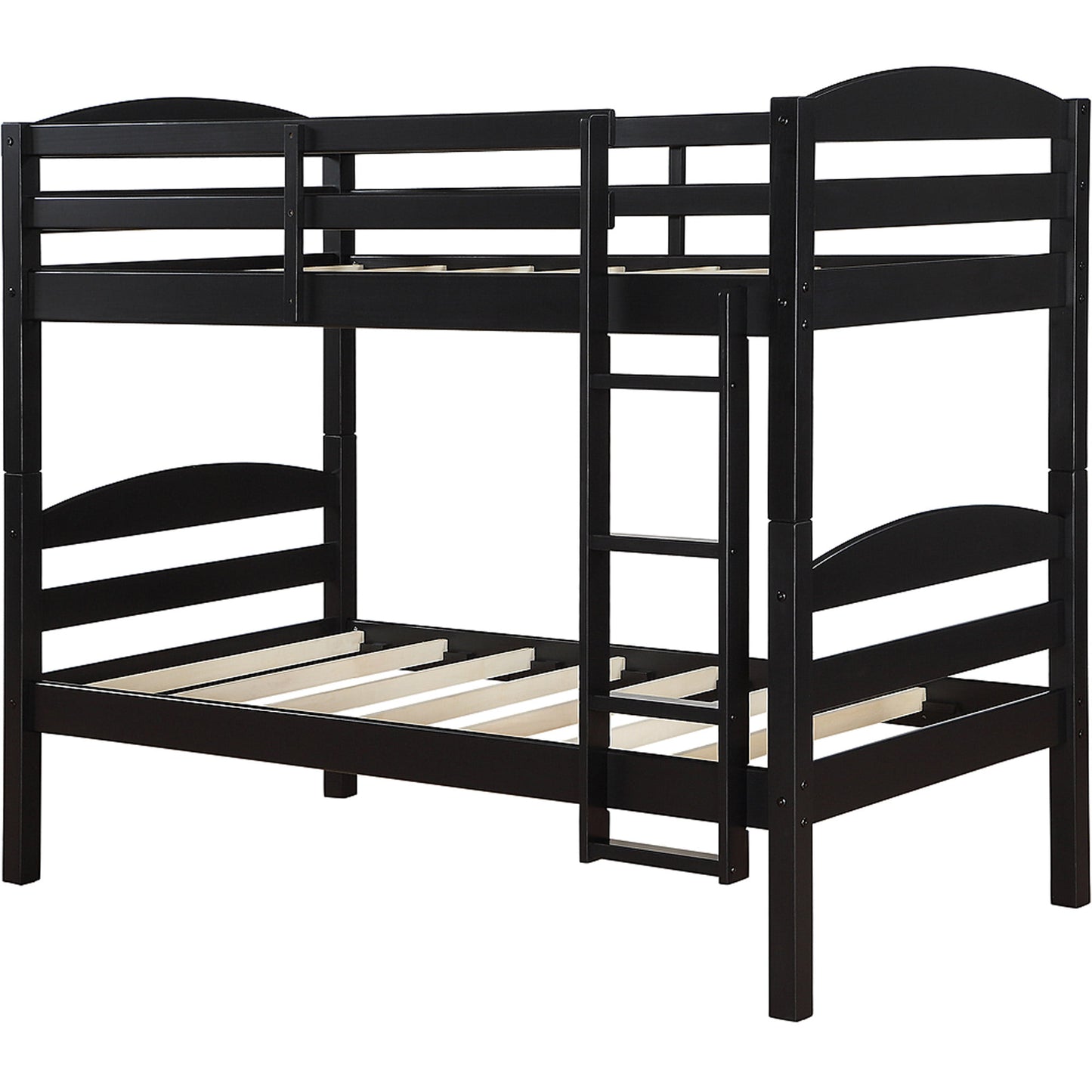 Better Homes & Gardens Leighton Wood Twin-Over-Twin Bunk Bed, Mocha