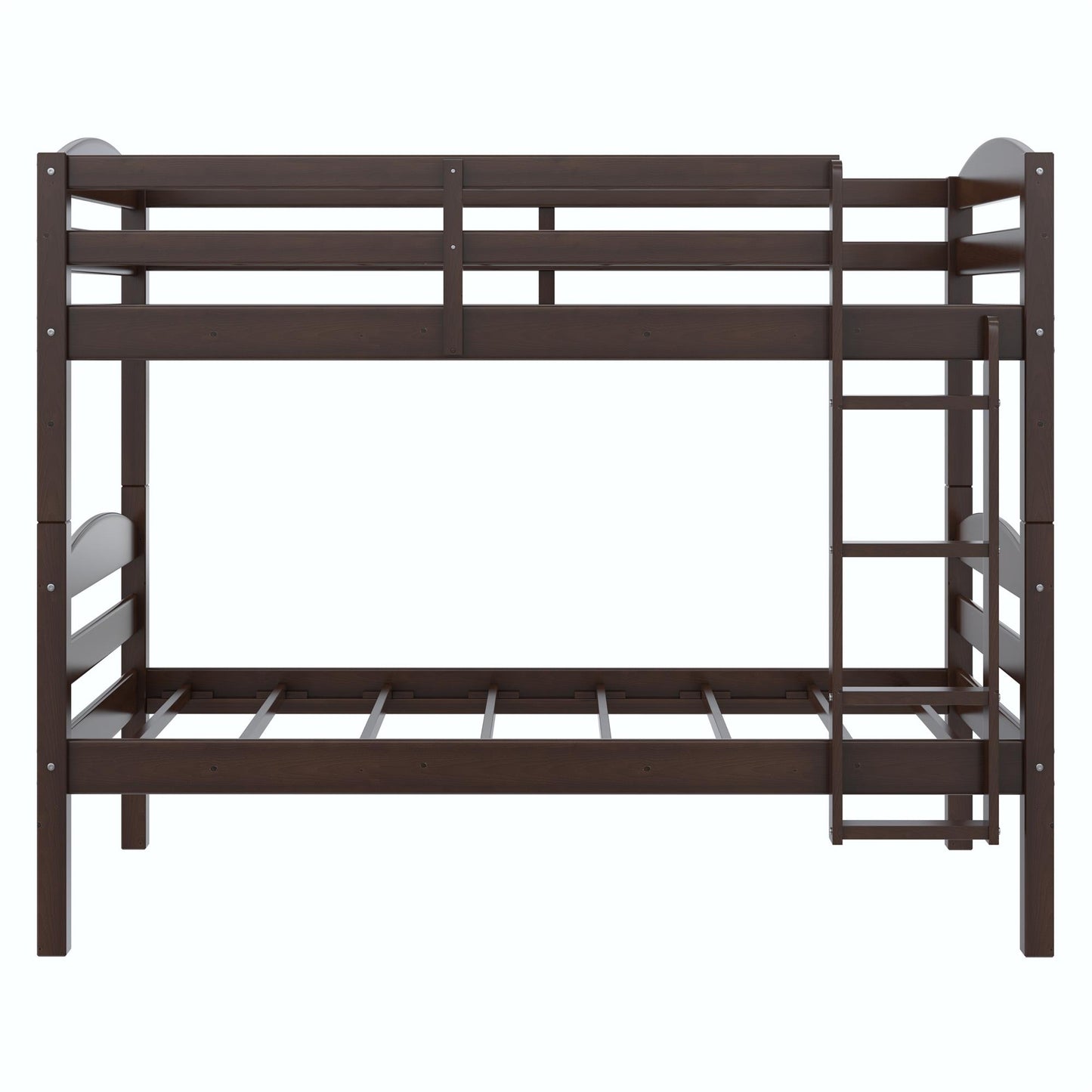 Better Homes & Gardens Leighton Wood Twin-Over-Twin Bunk Bed, Mocha