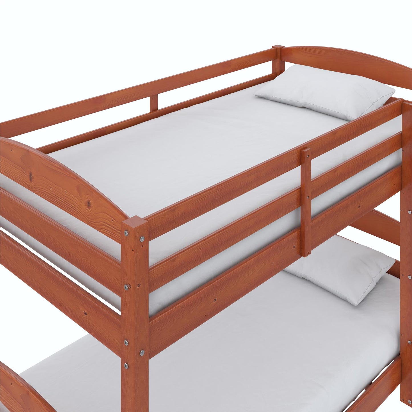 Better Homes & Gardens Leighton Wood Twin-Over-Twin Bunk Bed, Mocha