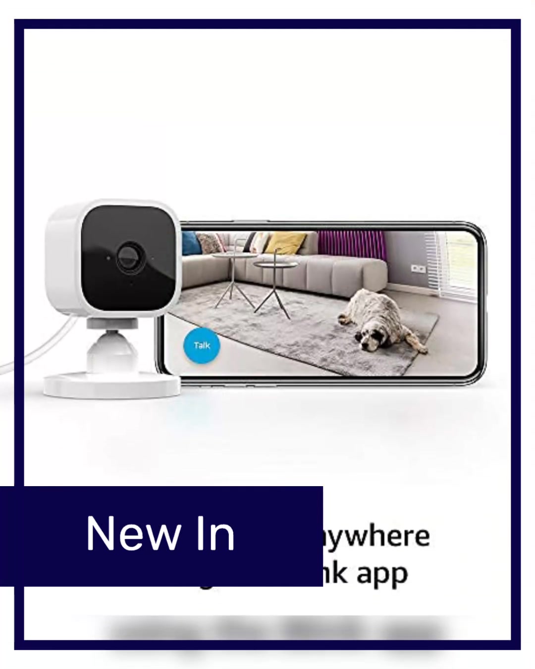 Blink Mini – Compact indoor plug-in smart security camera, 1080p HD video, night vision, motion detection, two-way audio, easy set up, Works with Alexa – 1 camera (White)